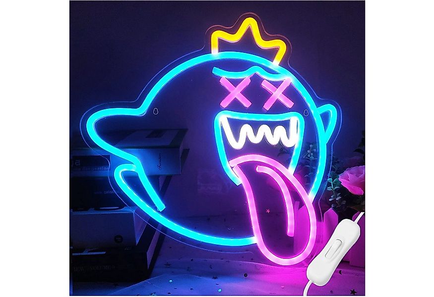 MUPOO Dekolicht Halloween Deko Neon Sign, Gaming LED Neon Schild Wandleucht günstig online kaufen