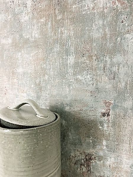 Newroom Vliestapete Tyana Grey Tapete Betonoptik Putz,Beton,Metallic, Grau günstig online kaufen