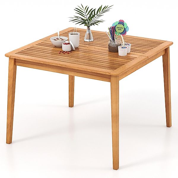 KOMFOTTEU Gartentisch, Terrassentisch mit 5cm Schirmloch, günstig online kaufen