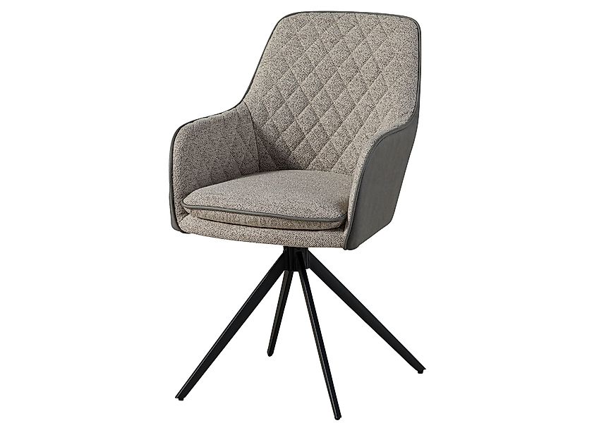 Massivmoebel24 Polsterstuhl POLSTERSTÜHLE, drehbar 55x60x86 hellgrau günstig online kaufen