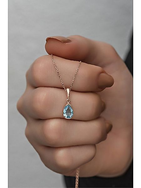 Nisan Ketten und Armband Set, 925 Sterling Silber Halskette mit Aquamarin T günstig online kaufen