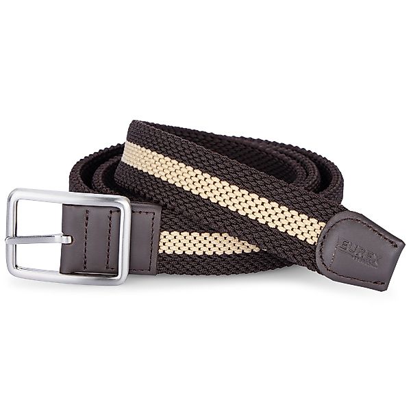 Eurex by Brax Wendegürtel aus stretchigem Materialmix, Überlänge Farbe brau günstig online kaufen