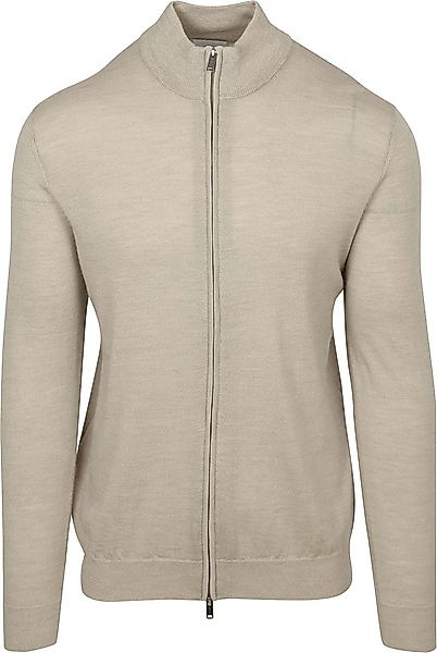 Profuomo Strickjacke Merinowolle Beige - Größe XL günstig online kaufen