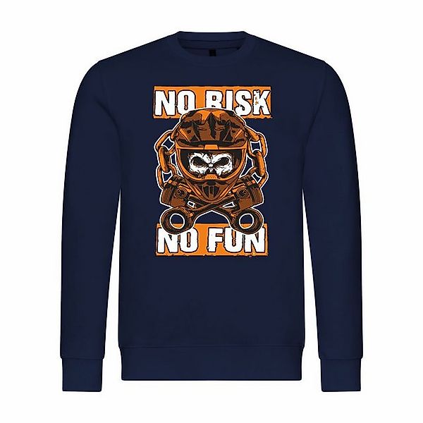 deinshirt Rundhalspullover Herren Pullover No risk no fun Mit Print Motiv, günstig online kaufen