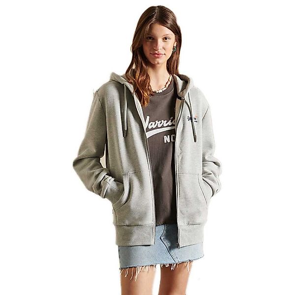 Superdry Loose Fit Ol Classic Sweatshirt Mit Reißverschluss L Noos Grey Mar günstig online kaufen