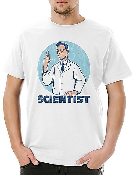 Urban Backwoods Print-Shirt Urban Backwoods Scientist IV Herren T-Shirt Wei günstig online kaufen
