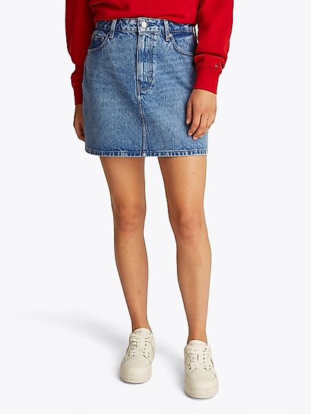 Tommy Hilfiger Jeansrock "DNM MINI SKIRT HW ALI" in Mini-Länge, in blauer W günstig online kaufen