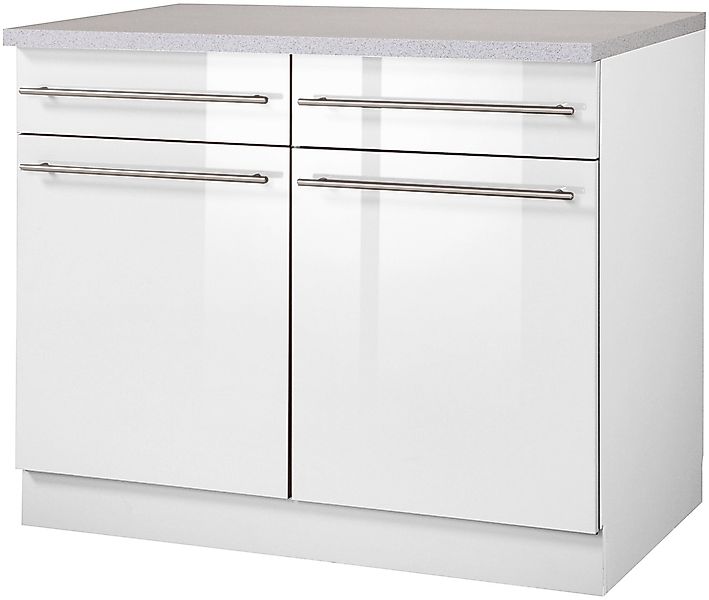 wiho Küchen Unterschrank "Chicago, TOPSELLER" 100 cm breit, 2 Schubkästen u günstig online kaufen