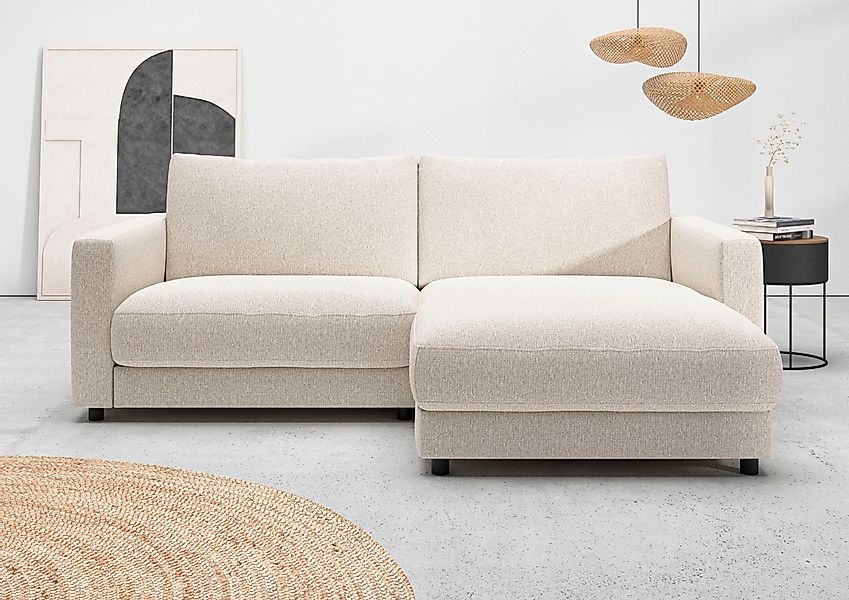 Home affaire Ecksofa "Ecksofa Jiro, L-Form, große Sitztiefe, Breite 226 cm" günstig online kaufen