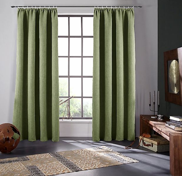 Bruno Banani Verdunkelungsvorhang "Bela" Kräuselband 1 Stk. tlg. blickdicht günstig online kaufen