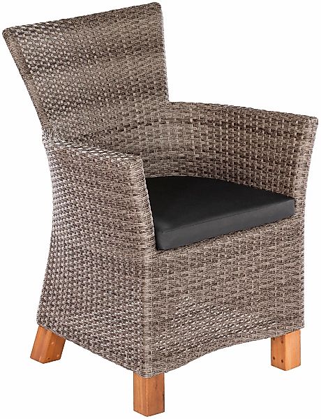 Merxx Toskana Sessel 2er-Set Kunststoffgeflecht Akazie günstig online kaufen