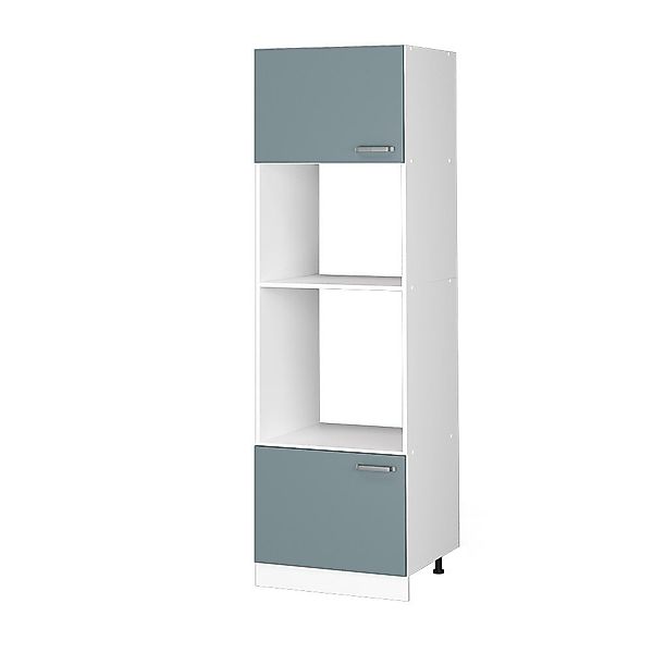 Vicco Mikrowellenumbauschrank R-Line, Blau-Grau/Weiß, 60 cm günstig online kaufen