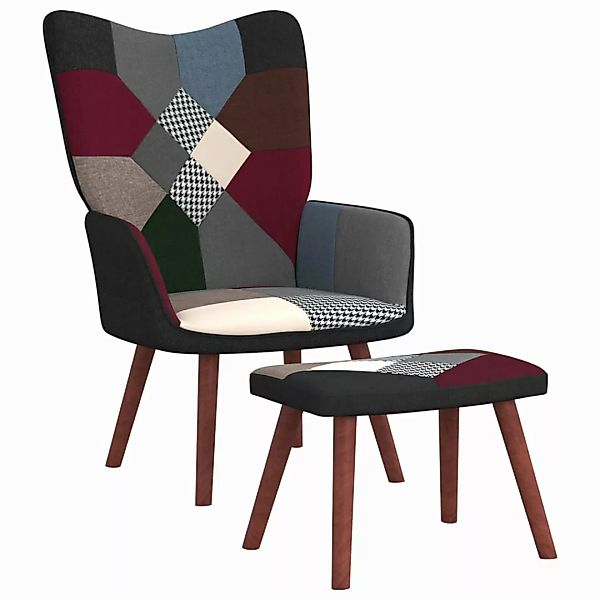 vidaXL Sessel Relaxsessel mit Hocker Patchwork günstig online kaufen