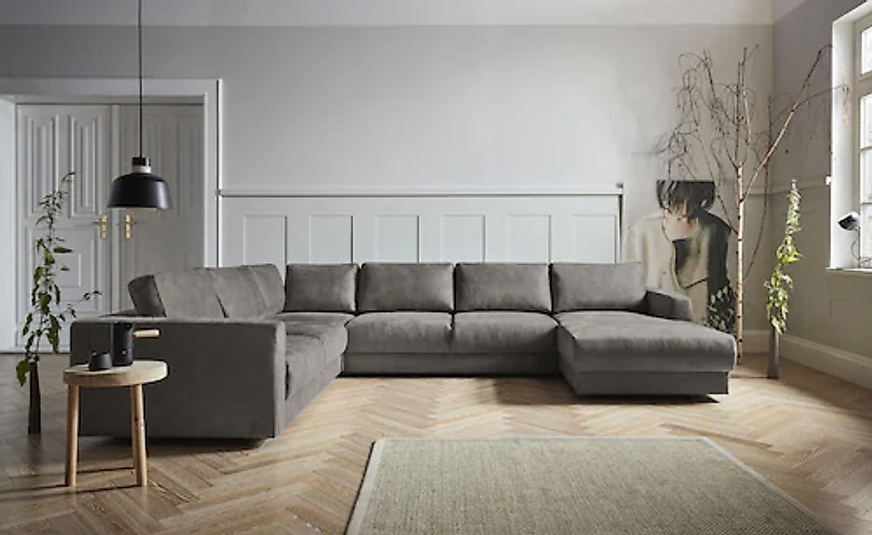 Home affaire Wohnlandschaft »Hobro U-Form« in 3 Bezugsqualitäten in vielen günstig online kaufen