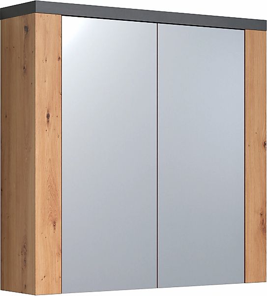welltime Spiegelschrank "Ambres" Badspiegel in matter Echtholzoptik - Maße günstig online kaufen