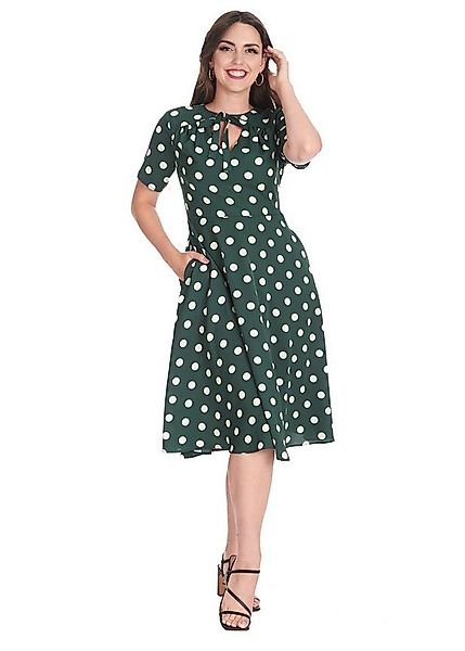 Banned A-Linien-Kleid Retro Swingkleid Set Sail Grün Vintage Polka Dot Dres günstig online kaufen