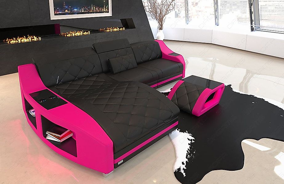 Sofa Dreams Ecksofa Ledersofa Swing Mini L Form, Designersofa, Sofa mit Lic günstig online kaufen