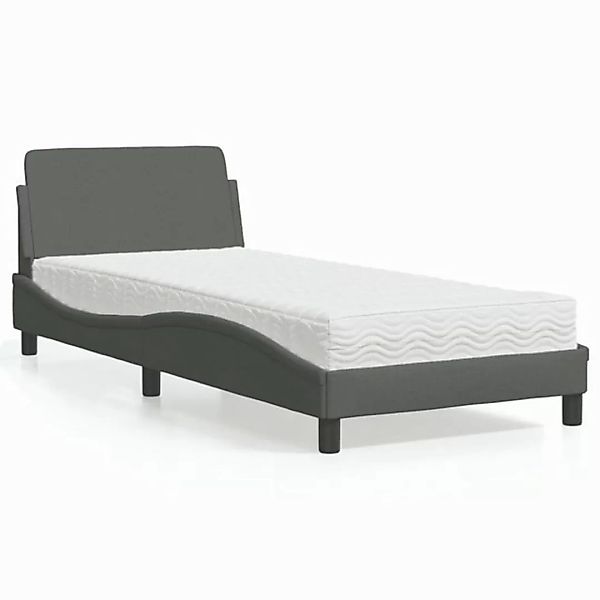 vidaXL Bett mit Matratze Dunkelgrau 90x190 cm Stoff2007996 günstig online kaufen