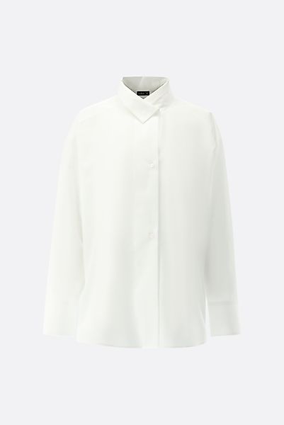 Bluse mit hohem Stehkragen locker geschnitten günstig online kaufen