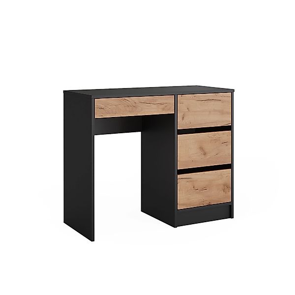 Vicco Schminktisch Sherry Anthrazit/Goldkraft Eiche 90 x 75 cm ohne Spiegel günstig online kaufen