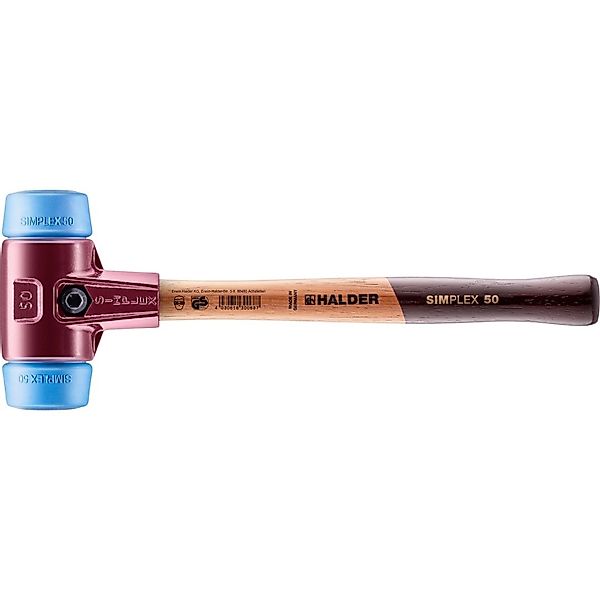 Halder Simplex Schonhammer Ø 50 mm TPE-soft Blau mit Tempergussgehäuse günstig online kaufen