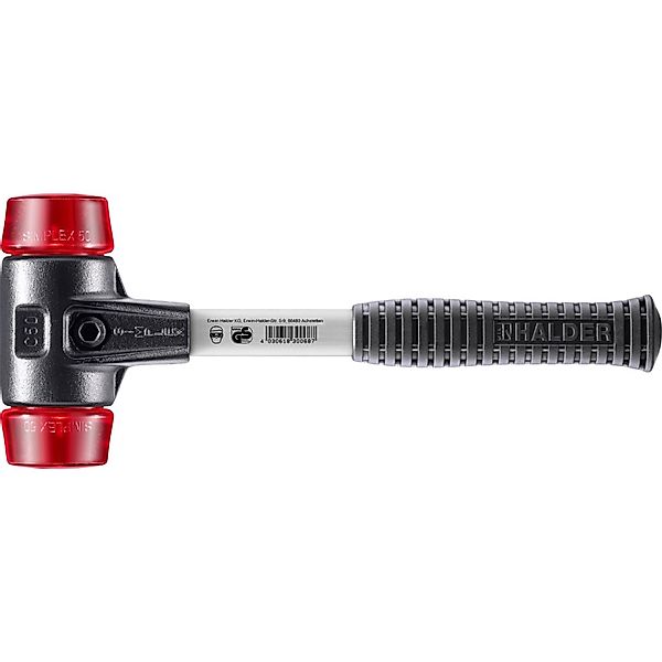 Halder Simplex Schonhammer Ø 50 mm Plastik Rot mit Verstärktem Tempergussge günstig online kaufen