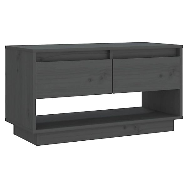Vidaxl Tv-schrank Grau 74x34x40 Cm Massivholz Kiefer günstig online kaufen