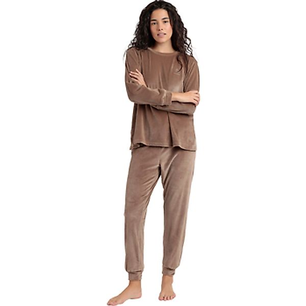 Admas  Pyjamas/ Nachthemden Pyjama Samt Hose Top Langarm Relax Home günstig online kaufen