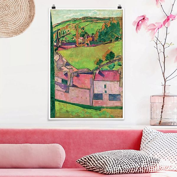 Poster Kunstdruck - Hochformat Emile Bernard - Ansicht von Pont-Aven günstig online kaufen