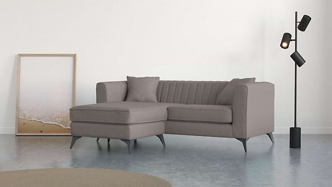Places of Style Ecksofa MATTHEW L-Form ideal für kleine Räume, Maße B/T/H: günstig online kaufen