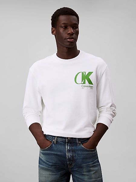 Calvin Klein Sweatshirt "LS EU 350TERRY CK OVERLAP GRAPHI", Rundhalsausschn günstig online kaufen