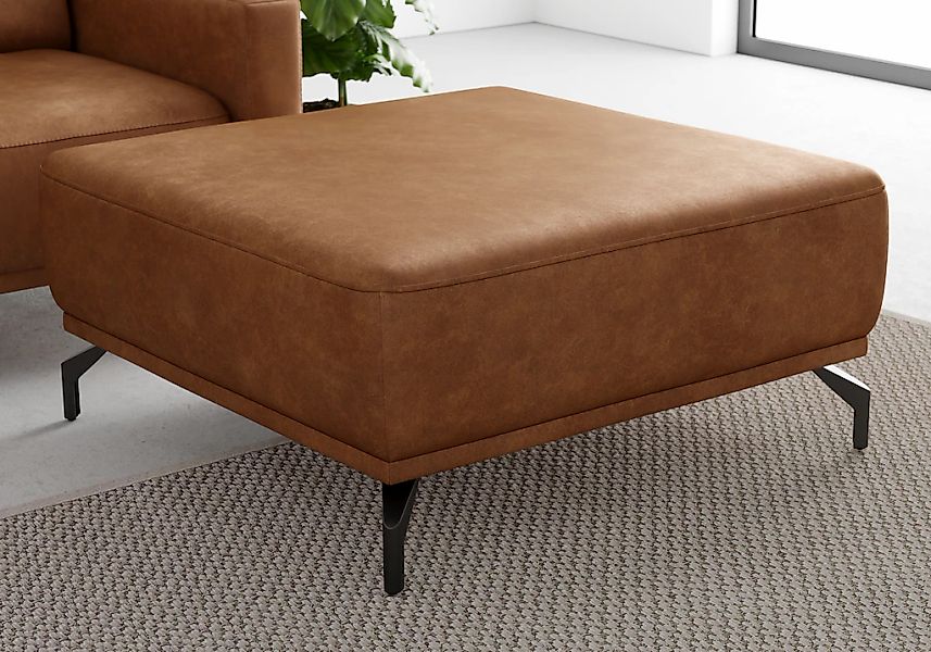 sit&more Hocker "Bailando" mit Federkern und schwarzen, matten Metallfüßen günstig online kaufen