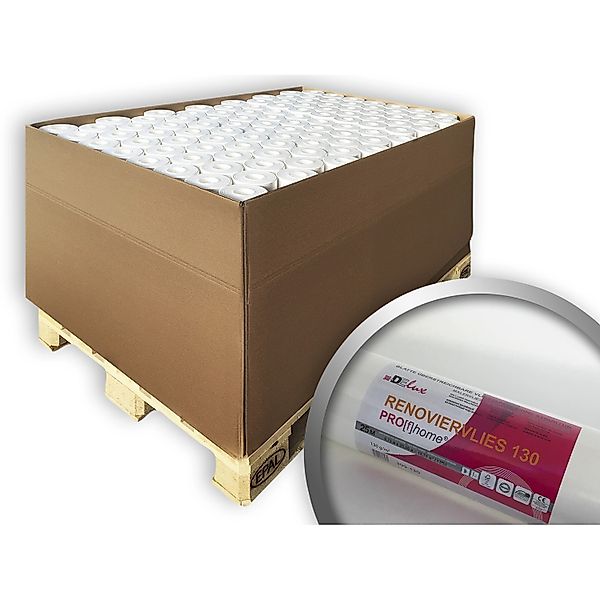 PROFHOME Renoviervlies 130 g Malervlies Anstrichvlies 1800 qm 1 Palette mit günstig online kaufen