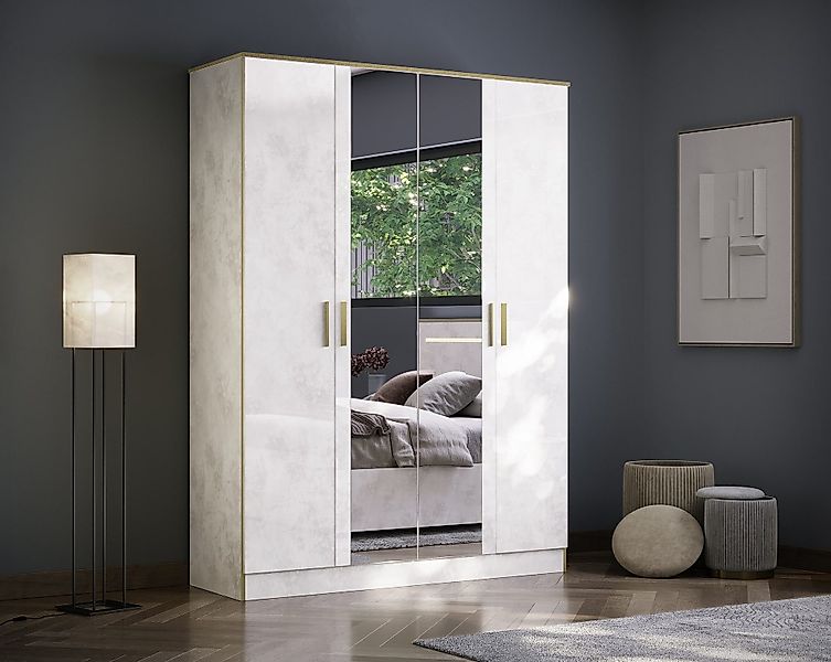 Interdesign24 Schlafzimmer-Set Noemi, (6-Teilig, in Beige/Gold günstig online kaufen