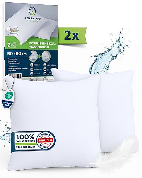 Sensalou Kissenbezug Kissenbezug wasserdicht Doppelpack - Kopfkissen Bezüge günstig online kaufen