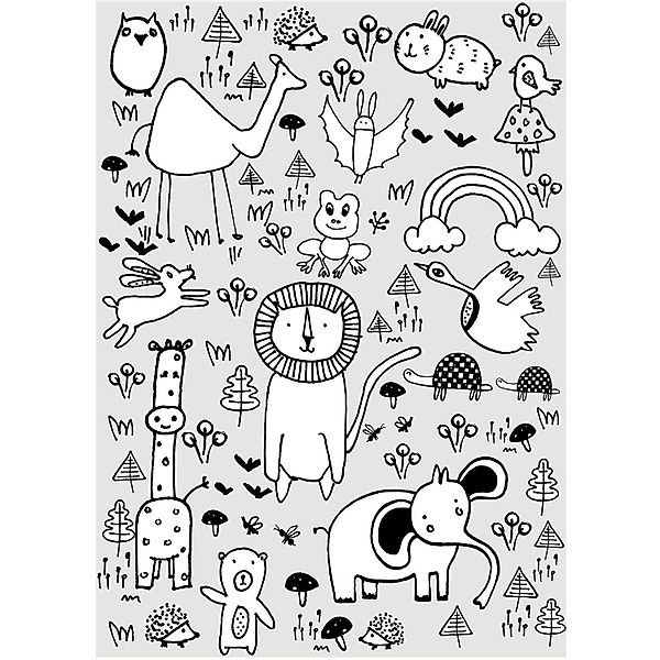 Komar Wandbild Scribble Park 50 x 70 cm günstig online kaufen