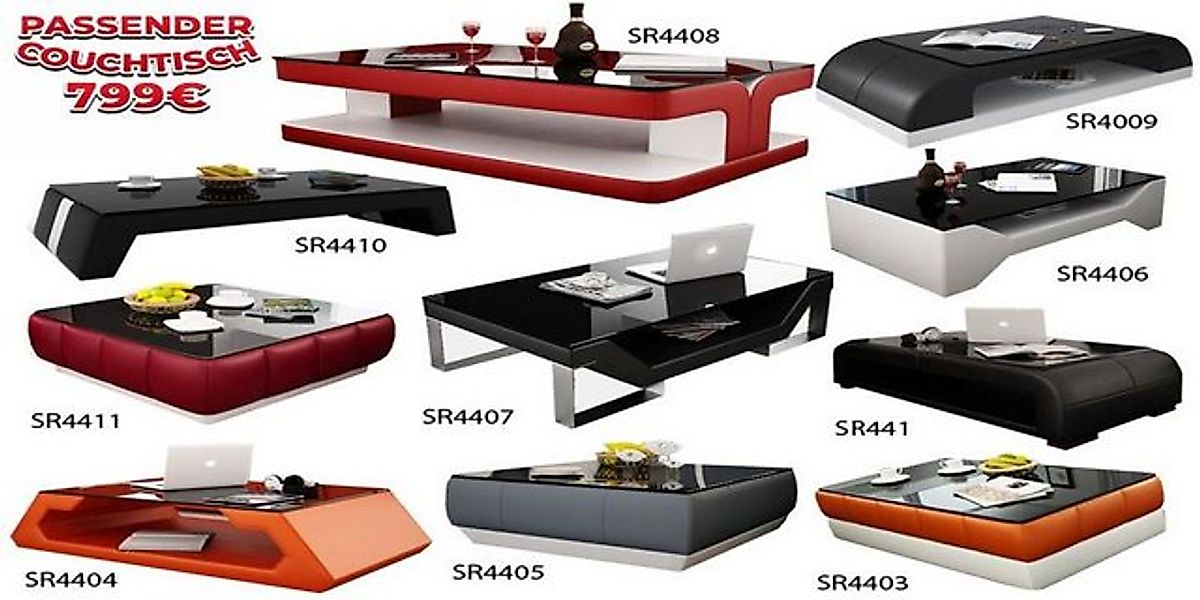 JVmoebel Ecksofa LEDERSOFA mit USB SOFA GARNITUR DESIGNER COUCH WOHNLANDSCH günstig online kaufen