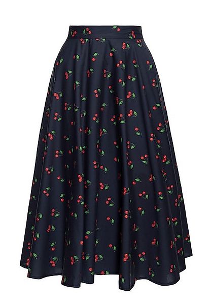 QueenKerosin A-Linien-Rock Cherry mit Allover-Print günstig online kaufen
