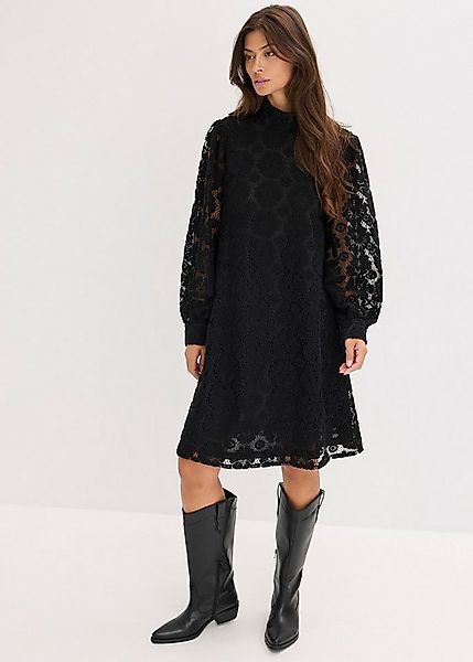 bonprix Minikleid festlicher Stil, aus Polyester, A-Linie Passform, mit Ste günstig online kaufen