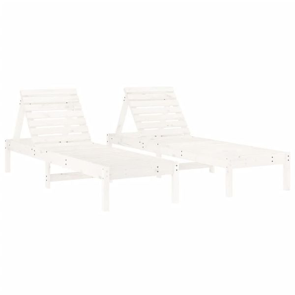 vidaXL Gartenliege Sonnenliegen 2 Stk. Weiß günstig online kaufen