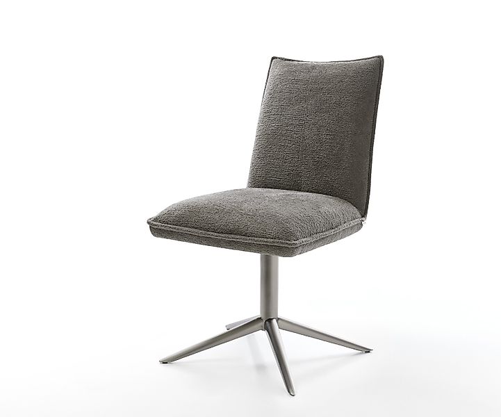 Drehstuhl Lelio-Flex Bouclé Soft Schlamm Fußkreuz Graphit 360° drehbar Wipp günstig online kaufen