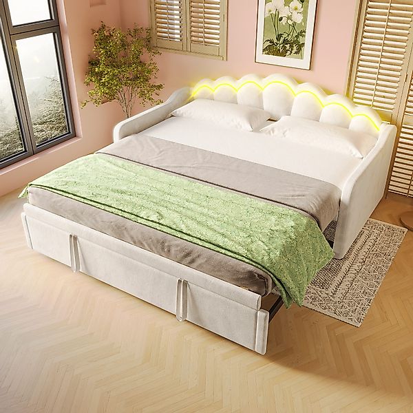 STILVORA Schlafsofa Polsterbett 90x200 mit matratze,Tagesbett günstig online kaufen