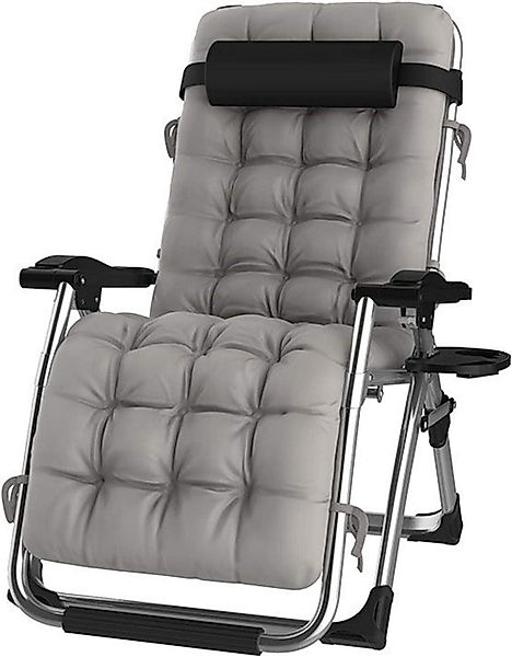 DQCHAIR Gartenliege Lehnender Schwerelosigkeits-Stuhl für Patio-Garten-Stra günstig online kaufen