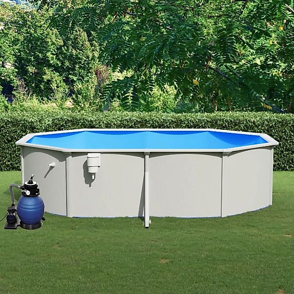 Vidaxl Pool Mit Sandfilterpumpe 490x360x120 Cm günstig online kaufen