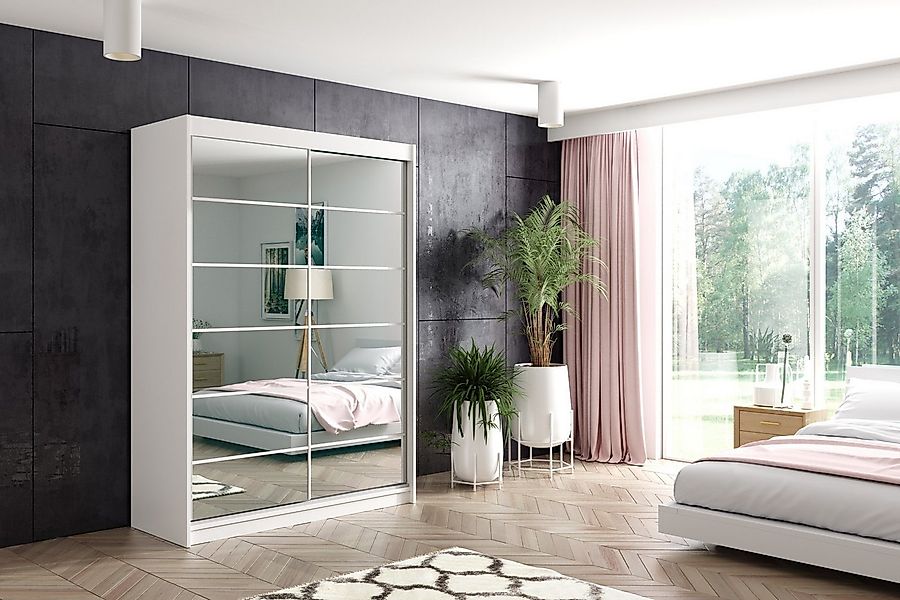 ALTDECOR Schiebetürenschrank FLORA (Kleiderschrank Garderobenschrank mit vi günstig online kaufen