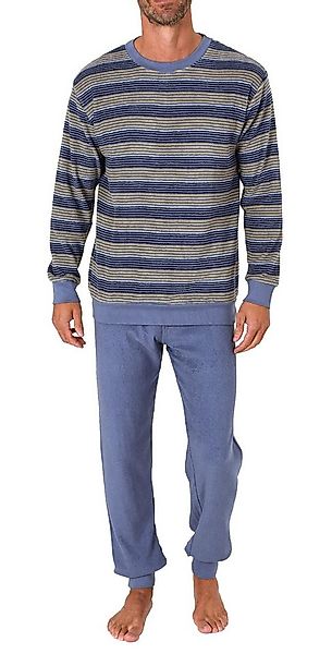 RELAX by Normann Pyjama Herren Frottee Schlafanzug lang mit Bündchen in Str günstig online kaufen