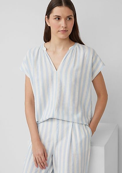 s.Oliver Blusentop Ärmellose Bluse aus Leinenmix günstig online kaufen