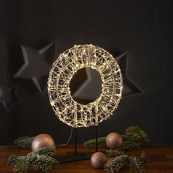 MARELIDA Dekokranz LED Kranz Weihnachtskranz stehend günstig online kaufen