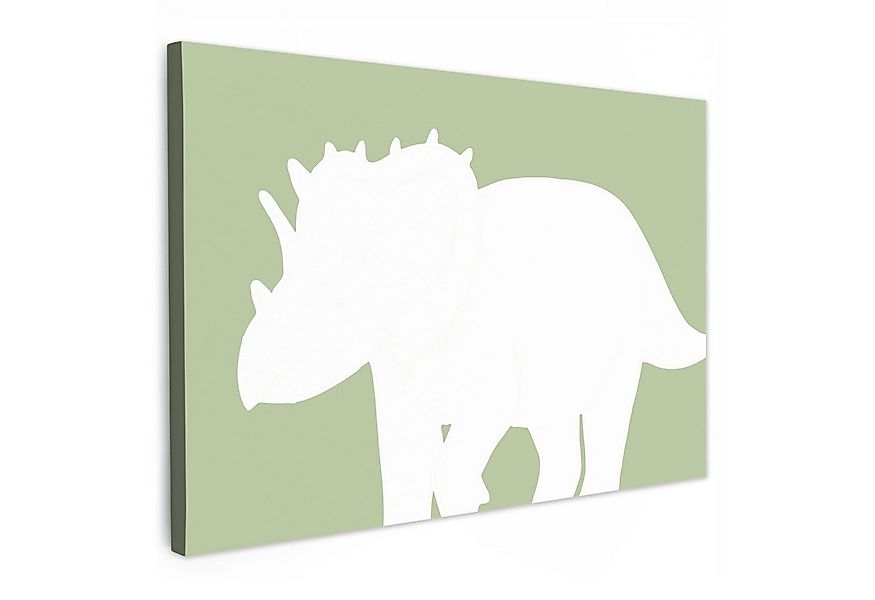 OneMillionCanvasses® Leinwandbild Dino - Triceratops - Dinosaurier - Grün, günstig online kaufen