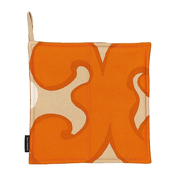 Keidas Topflappen 21,5 x 21,5cm Beige-orange-weiß günstig online kaufen